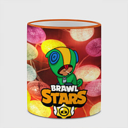 Кружка 3D BRAWL STARS НОВОГОДНИЙ, цвет: 3D-оранжевый кант — фото 2