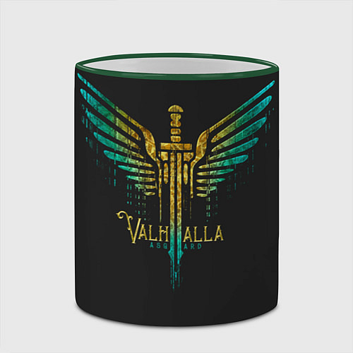 Кружка цветная Vikings Valhalla / 3D-Зеленый кант – фото 2