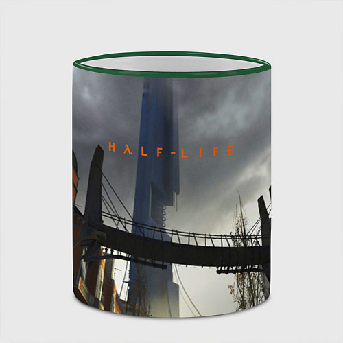 Кружка цветная HALF LIFE / 3D-Зеленый кант – фото 2