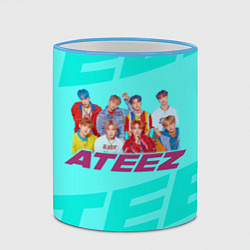 Кружка 3D Ateez, цвет: 3D-небесно-голубой кант — фото 2