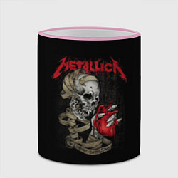 Кружка 3D Metallica, цвет: 3D-розовый кант — фото 2