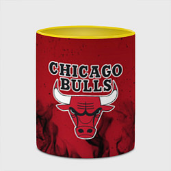 Кружка 3D CHICAGO BULLS, цвет: 3D-белый + желтый — фото 2