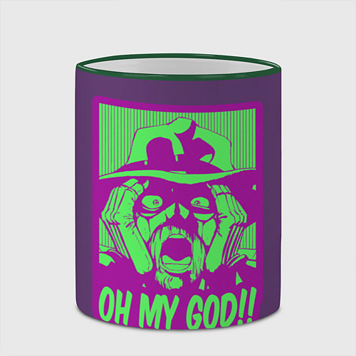 Кружка цветная Oh my good!! / 3D-Зеленый кант – фото 2