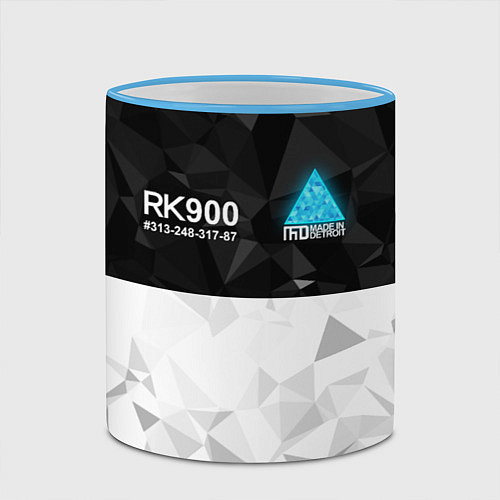Кружка цветная RK900 CONNOR / 3D-Небесно-голубой кант – фото 2