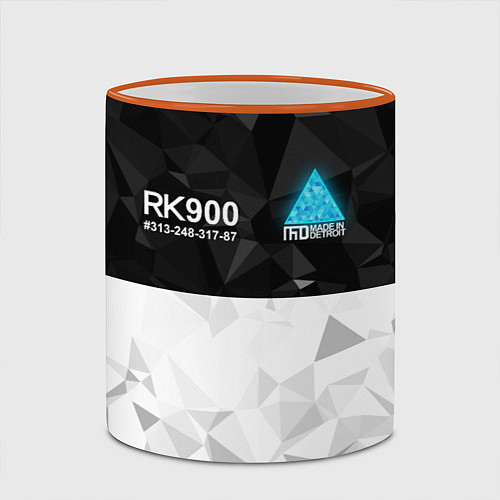 Кружка цветная RK900 CONNOR / 3D-Оранжевый кант – фото 2