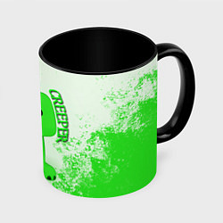 Кружка 3D MINECRAFT CREEPER, цвет: 3D-белый + черный