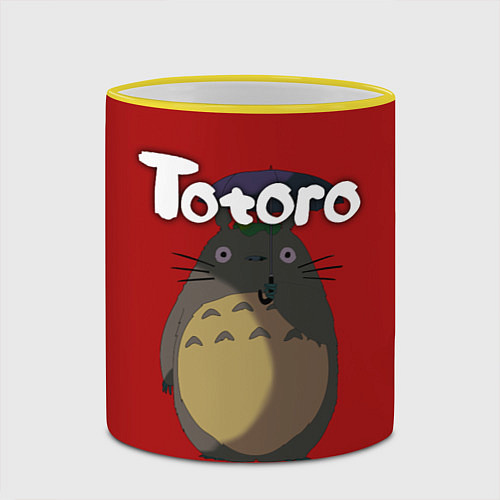 Кружка цветная Totoro / 3D-Желтый кант – фото 2