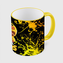 Кружка 3D BRAWL STARS SALLY LEON, цвет: 3D-желтый кант