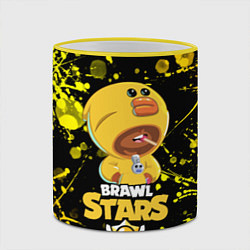 Кружка 3D BRAWL STARS SALLY LEON, цвет: 3D-желтый кант — фото 2