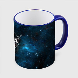 Кружка 3D NASA, цвет: 3D-синий кант