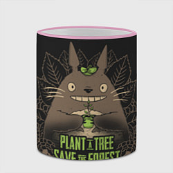Кружка 3D Plant a tree Save the forest, цвет: 3D-розовый кант — фото 2