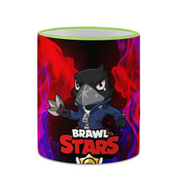 Кружка 3D Brawl Stars CROW, цвет: 3D-светло-зеленый кант — фото 2