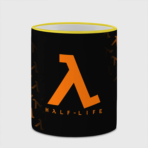 Кружка цветная HALF-LIFE / 3D-Желтый кант – фото 2