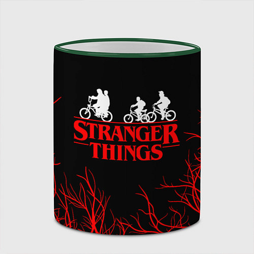 Кружка цветная STRANGER THINGS / 3D-Зеленый кант – фото 2