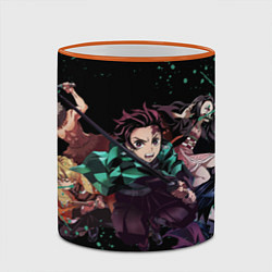 Кружка 3D KIMETSU NO YAIBA, цвет: 3D-оранжевый кант — фото 2