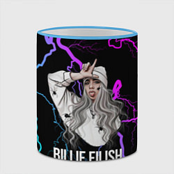 Кружка 3D BILLIE EILISH, цвет: 3D-небесно-голубой кант — фото 2