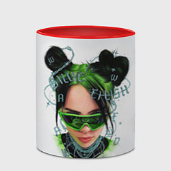 Кружка 3D BILLIE EILISH, цвет: 3D-белый + красный — фото 2