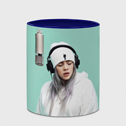 Кружка 3D BILLIE EILISH, цвет: 3D-белый + синий — фото 2