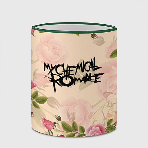 Кружка цветная My Chemical Romance / 3D-Зеленый кант – фото 2