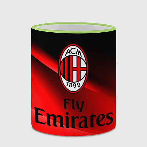 Кружка цветная Милан / 3D-Светло-зеленый кант – фото 2