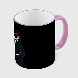 Кружка 3D MONOKUMA, цвет: 3D-розовый кант