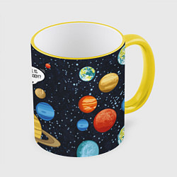 Кружка 3D Where is Everybody?, цвет: 3D-желтый кант