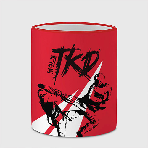 Кружка цветная Taekwondo / 3D-Красный кант – фото 2