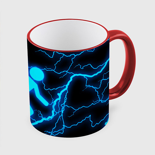 Кружка цветная PORTAL / 3D-Красный кант – фото 1