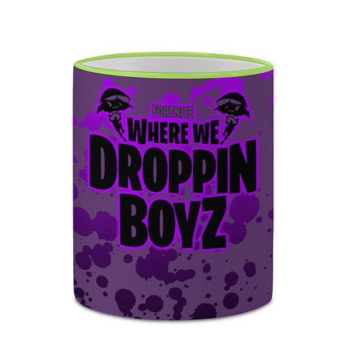 Кружка цветная Droppin Boys / 3D-Светло-зеленый кант – фото 2