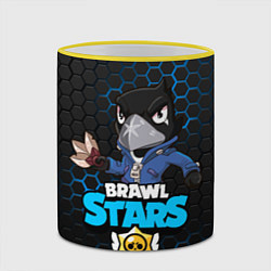 Кружка 3D BRAWL STARS CROW, цвет: 3D-желтый кант — фото 2
