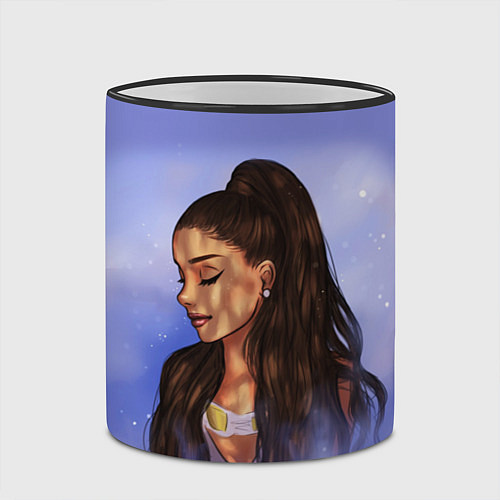 Кружка цветная Ariana Grande Ариана Гранде / 3D-Черный кант – фото 2