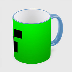 Кружка 3D MINECRAFT, цвет: 3D-небесно-голубой кант