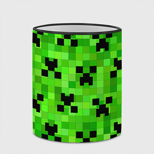 Кружка цветная MINECRAFT / 3D-Черный кант – фото 2