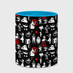 Кружка 3D Banksy, цвет: 3D-белый + небесно-голубой — фото 2