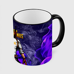 Кружка 3D PUBG, цвет: 3D-черный кант