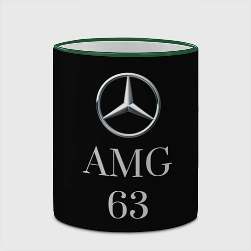 Кружка цветная Mersedes AMG 63 / 3D-Зеленый кант – фото 2