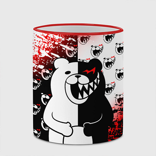 Кружка цветная MONOKUMA / 3D-Красный кант – фото 2