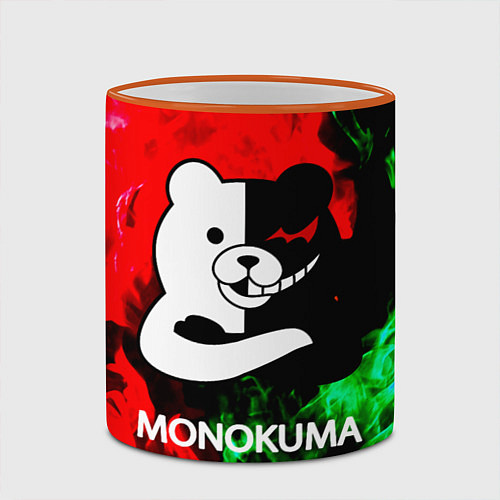 Кружка цветная MONOKUMA / 3D-Оранжевый кант – фото 2
