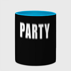 Кружка 3D Hard PARTY, цвет: 3D-белый + небесно-голубой — фото 2