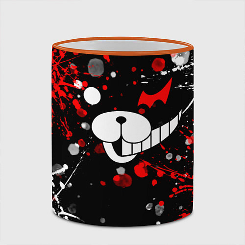 Кружка цветная MONOKUMA / 3D-Оранжевый кант – фото 2