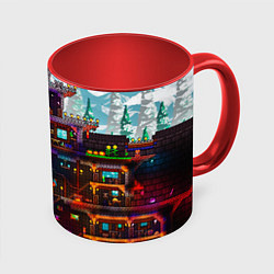 Кружка 3D Terraria, цвет: 3D-белый + красный