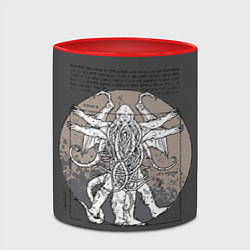 Кружка 3D Cthulhu, цвет: 3D-белый + красный — фото 2