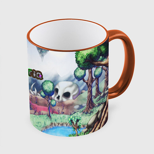 Кружка цветная TERRARIA / 3D-Оранжевый кант – фото 1