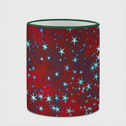 Кружка 3D Звезды, цвет: 3D-зеленый кант — фото 2