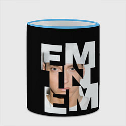 Кружка 3D Eminem, цвет: 3D-небесно-голубой кант — фото 2