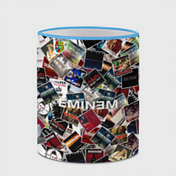 Кружка 3D Дискография EMINEM, цвет: 3D-небесно-голубой кант — фото 2