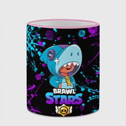 Кружка 3D BRAWL STARS LEON SHARK, цвет: 3D-розовый кант — фото 2