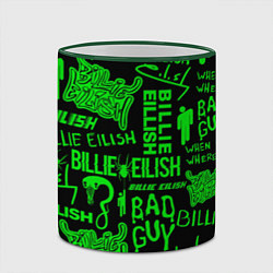 Кружка 3D BILLIE EILISH, цвет: 3D-зеленый кант — фото 2