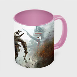 Кружка 3D ASSASSINS CREED, цвет: 3D-белый + розовый