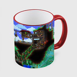 Кружка 3D TERRARIA, цвет: 3D-красный кант